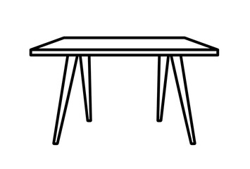 Linear icon of table graphic design