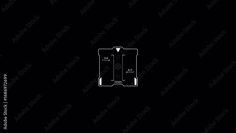 Poster abstract futuristic interface design elements