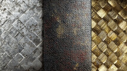 textured metal canvas gold patterns
