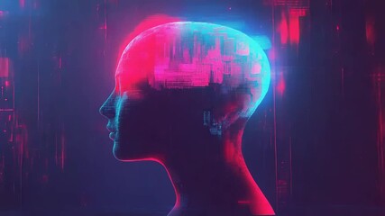 Artificial intelligence processing data in a futuristic digital world - Powered by Adobe