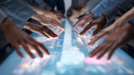 Collaborative Business Meeting with Participants Engaging Digitally