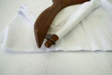 Clear plastic hanger and retro hanger