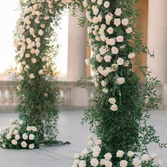 Elegant floral archway