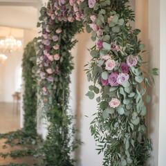 Elegant floral archway