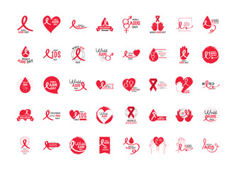 World AIDS Day Awareness Icon Collection | Support, Health & Education Graphics