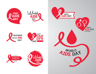World AIDS Day Awareness Icon Collection | Support, Health & Education Graphics