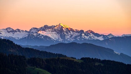 Mountain range at sunrise