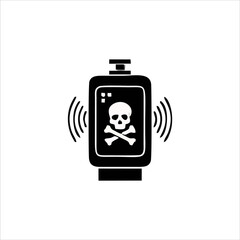 dangerous substance icon vector, dangerous science substance warning icon