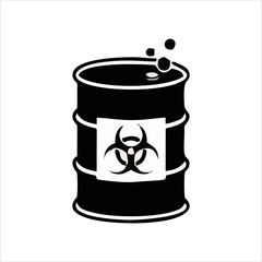 dangerous substance icon vector, dangerous science substance warning icon