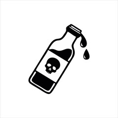 dangerous substance icon vector, dangerous science substance warning icon