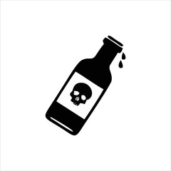 dangerous substance icon vector, dangerous science substance warning icon