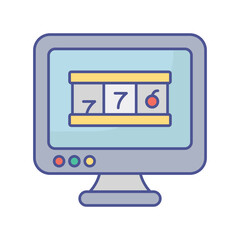 Slot Game Vector icon which can easily modify or edit