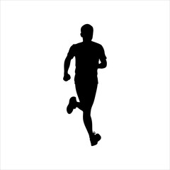running person pose vector silhouette