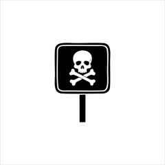 dangerous substance icon vector, dangerous science substance warning icon