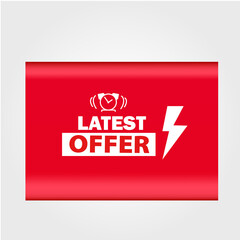 Latest Offer banner Red flat sale website poster and banner creative sale design	
