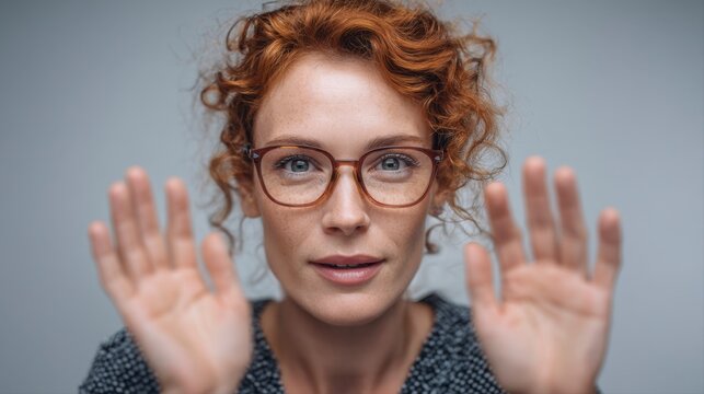 Woman Teaching Sign Language with Hearing Aids in Classroom Setting
