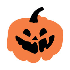 Halloween pumpkin vector flat illustration design. Holiday decoration scary art. 