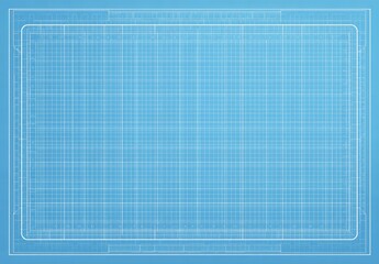 Blue Grid Pattern Background with Frame and Subtle Texture.