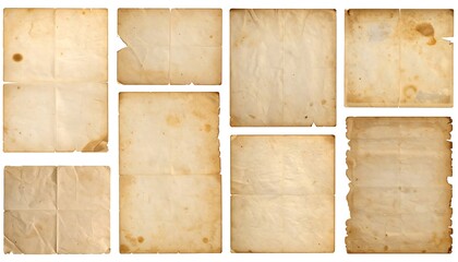 Vintage aged paper sheets