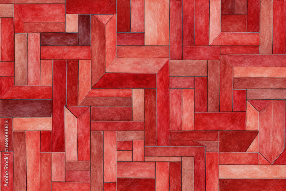 Poster red geometric wood pattern design abstract background texture