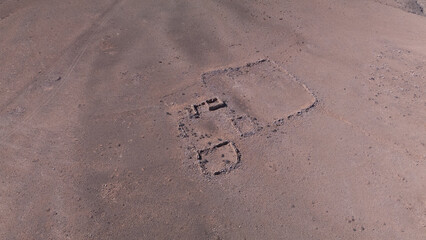 Ruins, desert, aerial, archaeology, 