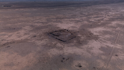Ruins, desert, aerial, archaeology, 