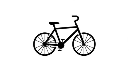 Fototapeta premium Classic Black Bicycle or Bike Silhouette on Isolated transparent background
