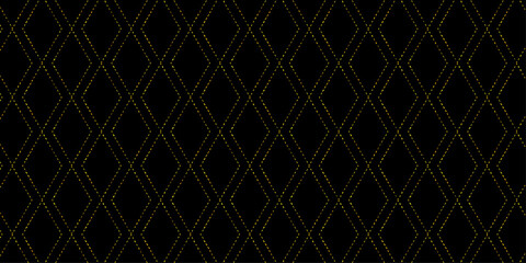 Dark blue geometric pattern on a metal grid texture background. Seamless vector patterns set with bright Japanese geometric shapes, traditional oriental motifs, abstract textile backgrounds, repeating