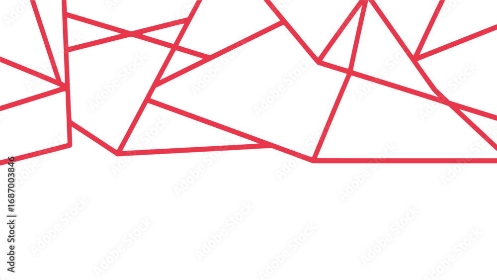 Poster abstract red geometric pattern