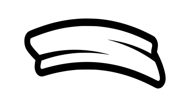 Abstract curved ribbon banner