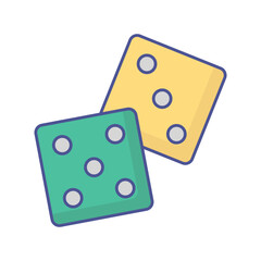 Dice Vector icon which can easily modify or edit