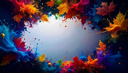 border frame with copy space of fall season concepts