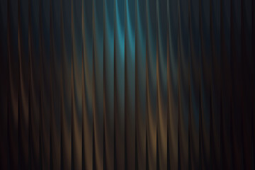 Abstract vertical wavy lines with blue and gold lighting