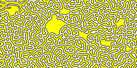 Colorful vector seamless abstract geometric pattern with lines, curves, and stripes, perfect for fabric, wallpaper, or textile design. Organic lines in memphis. abstract turing organic wallpaper