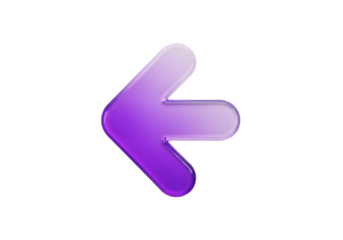 tanda panah ke kiri, arah kiri - Vibrant purple arrow points left for direction