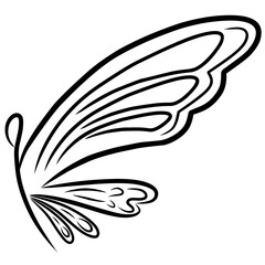 Beautiful Decorative Butterfly Wing Illustration	