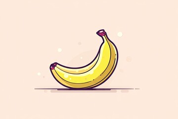 Two bananas depicted in a flat design style.