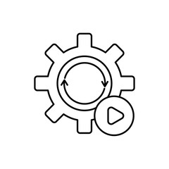 Icon a automation, isolated against a clean background.