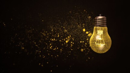 Symbolic innovation concept with light and glow, suitable for educational materials or app interfaces.