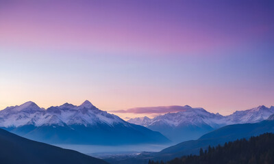 sunrise over the mountains