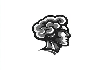 Profile view of a powerful figure with a stylized hairstyle.
