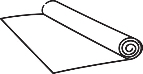 Elegant Carpet Textile Floor Covering Silhouette Black Vector Design