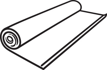 Elegant Carpet Textile Floor Covering Silhouette Black Vector Design