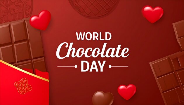 Chocolate celebration with hearts