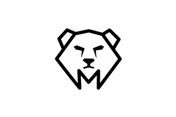 Obraz premium symbol icon Bear letter m