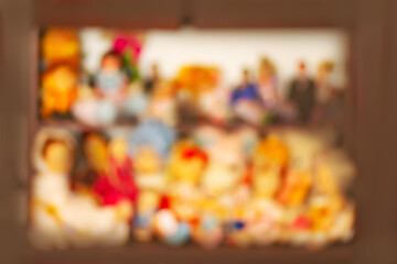 Abstract blur or defocused colorful interior shopping mall. Bokeh blurred supermarket.