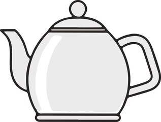 Vector Graphic Illustration of a Classic Teapot Icon