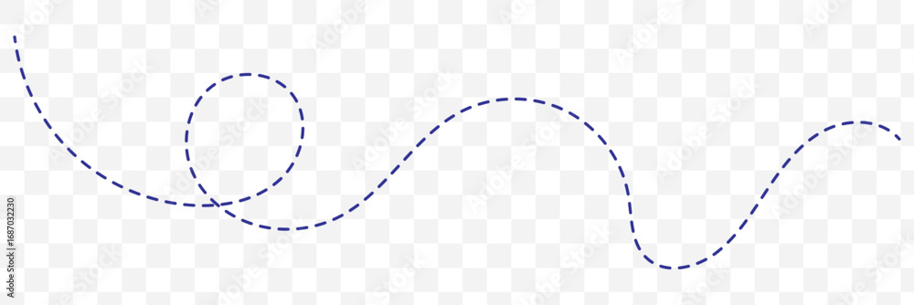 Canvas Prints long squiggle dashed line