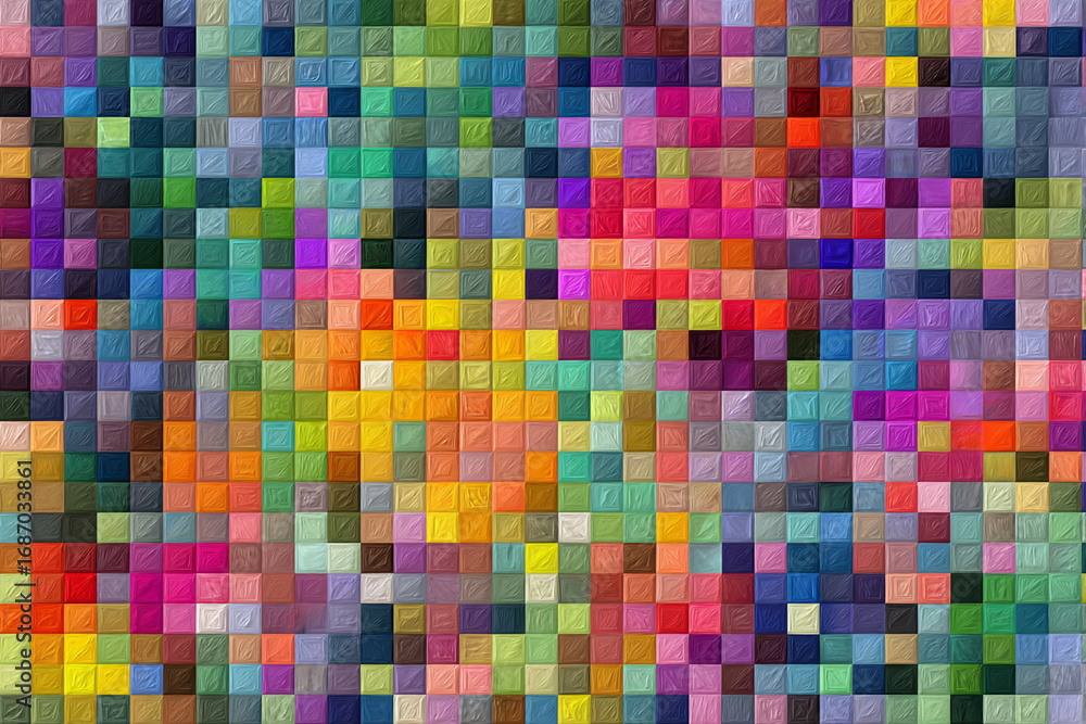 Poster colorful square mosaic pattern abstract art background design