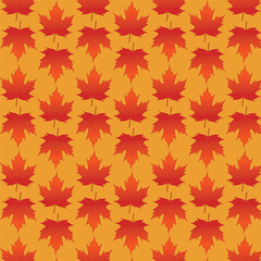 Print Autumn leaves pattern stylized fall foliage with vibrant leaves seasonal themed background illustration  wrapping paper, textiles, fabric, card, backgrounds, seasonal products, stroy,